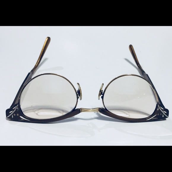Sold Vintage Cat Eye Glasses w/ Bifocals Lens Bron - Picture 8 of 8